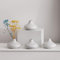 Glosoni 4-Piece White Matte Ceramic vase Set, Farmhouse Decoration, Decorative vase, Suitable for Kitchen, Bedroom, Office, Living Room, Bathroom, and Shelf Center Dining Table Decoration