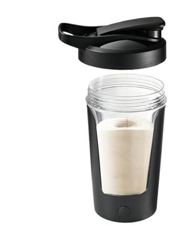 Lunaobrik Botella agitadora eléctrica, botella agitadora de carga USB,Botella mezcladora eléctrica USB recargable | Taza mezcladora automática con asa de transporte para los