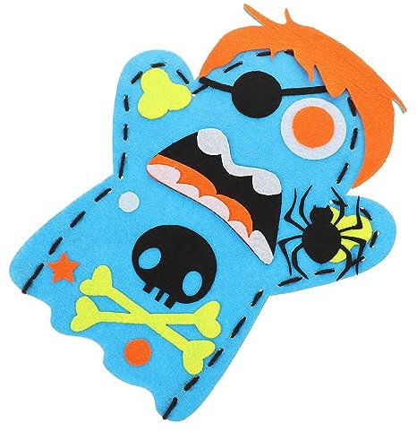 HEMOTON Halloween Costume Halloween Kleidung Halloween Halloween Decor Dinosaurier Puppen mit Stäben Cartoon-Puppenspielzeug Handpuppe aus Vliesstoff Nicht gewebt Sky-Blue