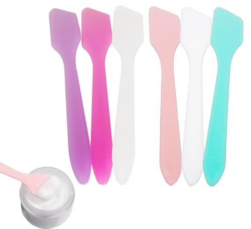 Wopanxye 60 Stück Kosmetik-Spatel für Gesichtsmaske, Klein Creme restelöffel, Kunststoff Spitze Löffel, Einweg-Make-up-Probenwerkzeug für Mischen, Proben, Wachsen, Lotion Beauty-Gesichtsmaske spachtel