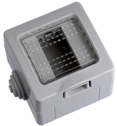 Contenitore grigio da parete per moduli, compatibile con BTicino Matix, 1 modulo, IP55 da esterno, Scatola per impianto elettrico, tecnopolimero ad alta resistenza, per pulsanti, prese, interruttori