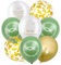 Cadimus 30 Stück Kommunion Luftballons, 12 Zoll Latex Ballons Grün Gold Weiß, Meine Kommunion Deko Mädchen Jungen, Helium Ballons für Taufe Erstkommunion Konfirmation Kommunion, 5 Design