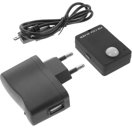 Holibanna GSM-Alarm Infrarot Bewegungsmelder Mit Eu-stecker Hohe Automatischer Anruf Bei Bewegungserkennung Led-statusanzeige Für Lager Fabrik Geschäft Schwarz