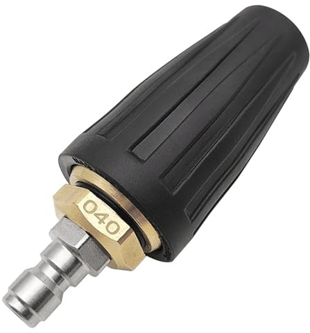 4000 PSI Rotating Turbo Nozzle Tips, 1/4 Quick Release, High Pressure Washer Turbo Nozzle Connect, Stainless Steel Jet Wash Attachment Cleaner Accessory, 360° Swivel & Ceramic Core