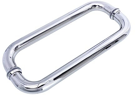Yardenfun 1Pièce Porte Acier Inoxydable pour Salle de Bain Design Moderne Élégant Adaptée Aux Portes Verre Durable Facile à Installer