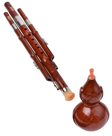 Milisten Traditionelle Cucurbit Flöte für Anfänger Chinesisches Ethnisches Musikinstrument aus Hochwertigem Material für Leicht und Tragbar Perfektes