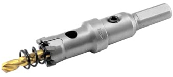 Aohhy 16mm Broca Cortadora de Agujeros de Metal, Cortador Orificio con Punta de T.C.T Carburo de Tungsteno para Chapa de Acero Inoxidable, Metal, Aleación, Hierro, Madera