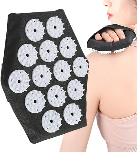 Manueller Massagehandschuh Rutschfester Handschuhriemen, weiches | Tiefengewebe Schwammfüllungsdesign, weiche Rückfederung für Rücken, Nacken, Schultern und Kopf