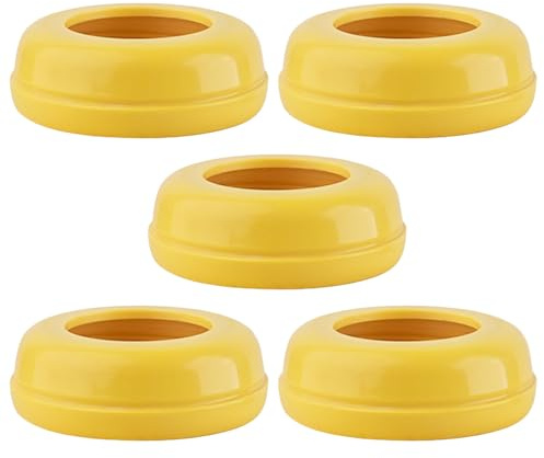 Baby Bottle Lid - 6 x 6 x 2 cm Replacement Screw Rings Leak Proof Sealing Sleeves for Infant Feeding, Dishwasher Safe Bottle Accessories by Dr. Brown's, and Tomm