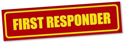 PantherPixel Magnetschild First Responder Auto Erste Hilfe Ersthilfe Magnetfolie Wetterfest Magnetisch 30 x 8 cm Reflektierend