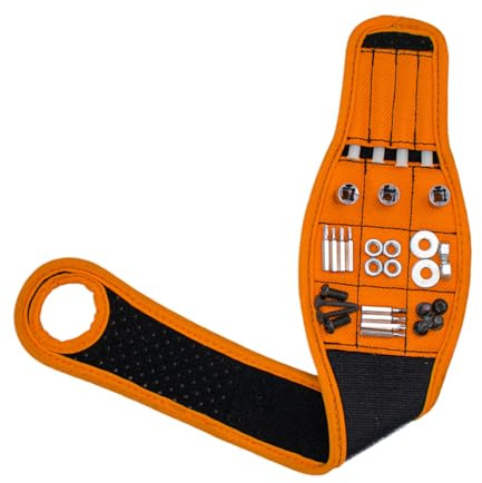 Wrist Tool Belt Magnetic Band, Holding Screws, Nails, Drill Bits