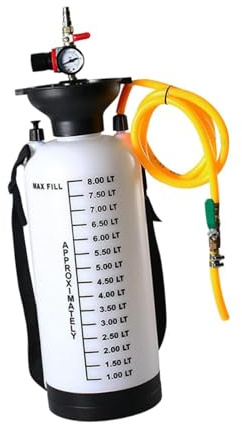 F Fityle Pompe à de Transmission Pneumatique Professionnelle avec Manomètre, Évacuateur et Remplisseur d'Huile de Boîte de Vitesses, Pompe de Vidange Automatique, 5L avec Connecteur