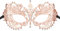 Coddsmz Masque Masque Masque Mardi Gras Laser Cut Metal Masque Femme (Or Rose)