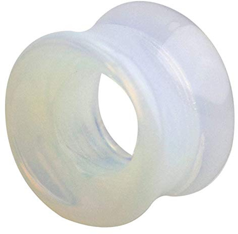 Ohr Piercing Schmuck, Mondstein Eyelet Flesh Tunnel in 6-20 mm