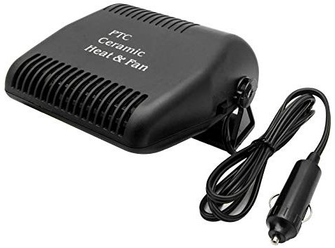 Riloer Chauffage de voiture portable - Chauffage de voiture et ventilateur de refroidissement 2 en 1 - Dégivreur de pare-brise automatique 12V 150W - Faible bruit