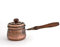 Bitto Poêlon à encens en métal SUHAR en cuivre avec poignée en Bois et Couvercle, L: 26 cm, H: 11 cm, Ø 11 cm déco parfumée