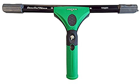 UNGER Limited Edition NINJA Fensterwischer (Breite 45 cm, ergonomischer Griff, abwinkelbarer Wischerkopf, Wischergummi Shore-Härte von 52 ± 3) EN45G