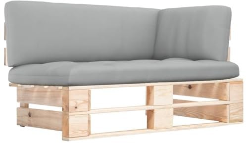 vidaXL Kiefernholz Imprägniert Garten Ecksofa Palettensofa Sofa Palettenmöbel Gartensofa Lounge Terrasse Outdoor Gartenmöbel Einzelsofa