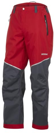 KOX Regenhose wasserdicht/Outdoorhose Aquatex 2.0 Rot/Grau Größe 54/56