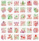 36pcs Pochoir de Noël pour Peinture, 13x13cm Réutilisables Pochoir de Dessin de Noël Pochoir Joyeux Noël pour Dessin sur Bois Signe Céramique Toile Fenêtre Tissu Papier Artisanat Bricolage