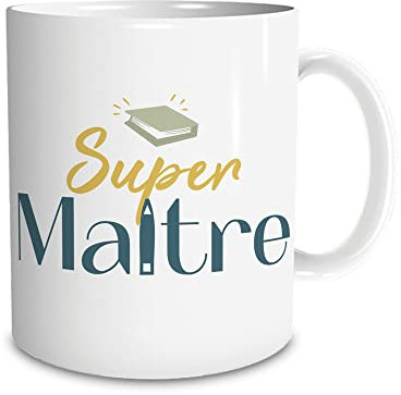 STC - MUG CÉRAMIQUE Super MAÎTRE 9.5CM Blanc
