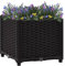 puraday Jardinière de Jardin 40x40x38 cm Noir Polypropylène Lit de Plantation Offre Suffisamment d’Espace Pot de Terrasse Balcon pour Plantes Légumes Herbes Aromates Fleurs