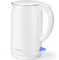 Taylor Swoden Electric Kettle, Double Wall Insulated Kettle Cordless, Stainless Steel Interior & Lid, Cool Touch, Quiet Fast Boil, 2200W, 1.5 Litre, White - Hedy 30J4U