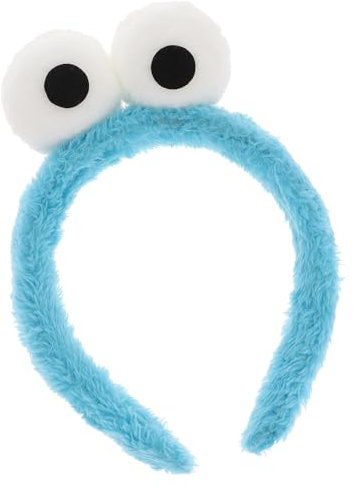 NET TOYS Lustiger Haarreif Monster mit Augen - Blau - Origineller Party-Kopfschmuck Haarschmuck Krümelmonster