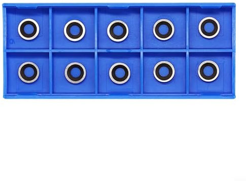 10PCS Round Carbide Inserts Φ 12x2.5mm-30 ° NR Inserts Cutter Negative Rake Angle Replacement Blades Lathe Turning Tools
