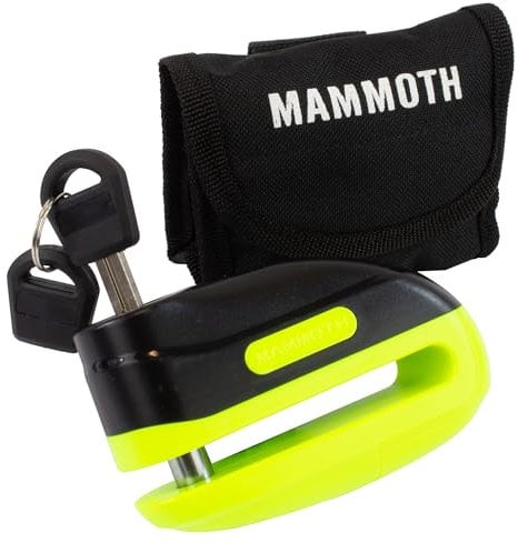 Mammoth Security Motorcycle Disc Lock Rouge Anti-Theft Brake Disclock (Yellow, 10mm Pin)