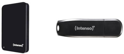 Intenso Memory Drive - 2, 5' External Hard Drive 2 TB Mechanische Festplatte & Speed Line, 256GB Speicherstick, USB-Stick 3.2 Gen 1x1, schwarz