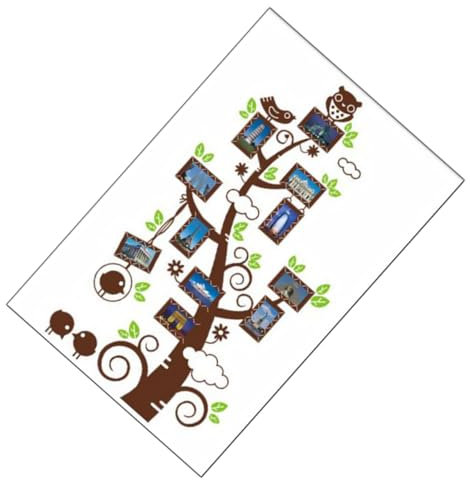 jojofuny 1 Satz Bilderrahmen Baumwand Aufkleber Niedlicher Foto-baumaufkleber Bilderrahmen-baum-wandaufkleber Zimmer Wandtattoo Wandfotorahmenbaum Pvc Fernsehen Fotorahmen Wand