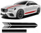 Karosserie Kofferraum Dekoration Aufkleber Taille Linien Aufkleber Tür Seitendekor Aufkleber für Mercedes Benz E Class W213 S213 A238 C238 E63 AMG E43 E53 E200 E220 E300,A-Black