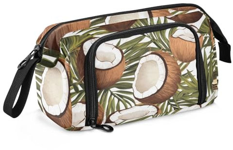 Mnsruu Federmäppchen mit großem Fassungsvermögen, Kokosnuss, Stiftebeutel, Schreibwaren-Tasche, Schule, Uni, Büro, Organizer für Teenager, Erwachsene, Studenten, coconut, Einheitsgröße, Aktentasche