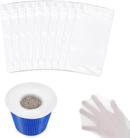 EIHI 10 Pièce Chaussette piscine, filet piscine, Chaussette Skimmer Reutilisable pour Panier Skimmer,Maille Ultra Fine,Nylon Élastiqu Pool Skimmer Socks pour Peuvent Emprisonner Pollen, Feuilles