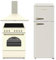 SOLTHERMIC PACK 3 EN 1 CREMA RÚSTICO COCINA VTC XL 60 CM CON HORNO AMPLIO + CAMPANA DECORATIVA 60 CM Y FRIGORIFICO 2P F2PR147C 1,47 x 55 gran capacidad de HASTA 220L y bajo consumo
