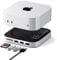 SATECHI Mac Mini M4 Hub & Stand with NVMe SSD Enclosure, Dock with 2 USB-A 10Gbps, USB-A Data Port, SD Card Reader for Mac Mini M4, M4 Pro - Silver