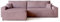 BROMARKT Sofa mit Schlaffunktion Couch L Cordstoff Sofa Bettkasten Schlafsofa für Wohnzimmer Ecksofa freistehend Adi XL Relaxsofa 3 sitzer 272x143x85 cm Rosa