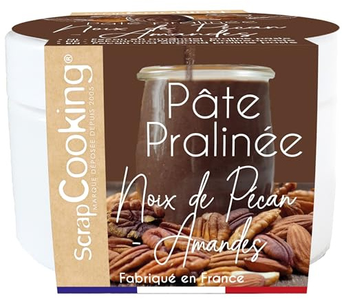 ScrapCooking - Pâte Pralinée Noix de Pécan & Amandes Caramélisées 200 g - Pour Fourrer Tablettes Chocolat Dubai, Gâteaux, Bûches de Noël, Cookies, Crêpes, Pâtisseries - 4631