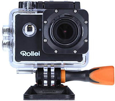 Rollei Actioncam 525 - WiFi Action Cam (Actionkamera) mit 4k Video Auflösung, Weitwinkelobjektiv, bis 40 m wasserfest, inkl. Unterwasserschutzgehäuse und Fernbedienung - Schwarz