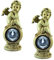 Dapo 2 x Gartendekoration Figur Engel sitzend Gartenfigur Dekoration für Garten, Terrasse, Hauseingang Geschenk