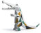 Amoy-Art Krokodil Skulpturen Arts Modern Dekor Figuren Tier Statue Wohnzimmer Kunst Polyresin Geschenk Weiß 17cm