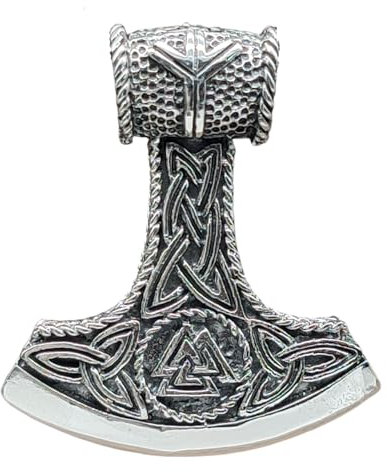 Kiss of Leather 382 - Colgante de martillo de Thor, plata de ley 925