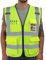 Dib Safety Reflektierende Weste Mesh Warnweste mit Taschen und Reißverschluss, Bauarbeitsweste ANSI Klasse 2, Gelb Mesh M