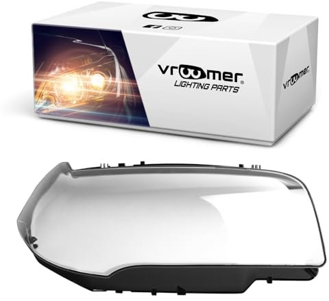 VROOMER Scheinwerfergläser für X3 E83 2004-2010 Lichtscheibe Scheinwerfer Abdeckung Frontscheinwerfer Streuscheibe Beifahrerseite (Rechts)