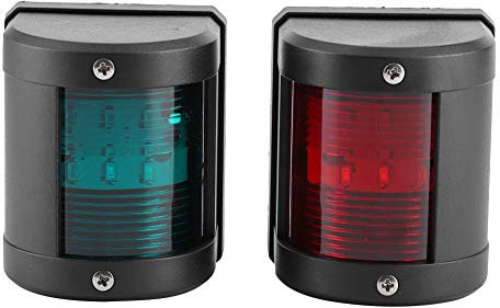 EBTOOLS Narrow Boat External Lights - Navigation Light Led Boat Light Marine Navigation Light Pair of Ip66 Lamp Red Green Led Navigation Warning Light for Marine Boat Yacht 12V