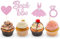 Cobee Rose Gold Glitzer Hochzeit Cupcake Toppers 24 Stück Set Herz Kleid Ring für Brautdusche Junggesellinnenabschied Jubiläum Party Kuchen Dekorationen