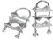 Eightwood Double Antenna Mast Clamp Heavy Duty Pole to Pole Mounting Kit V Jaw Block (2 Set) U-Bolt Mounting Hardware for TV CB Ham Antenna PFishing Rods arasols Flags