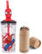 Gobelet en forme de personnage urbain 3D Spiderman avec paille 23 x 7,5 x 7,5 cm
