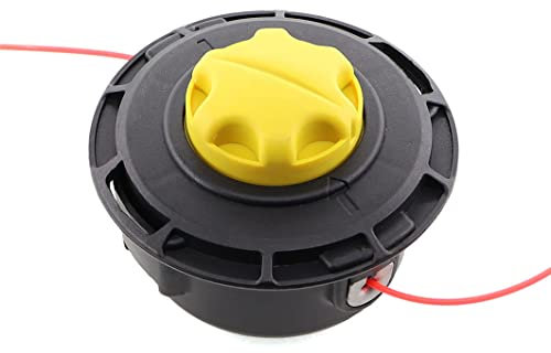 MCHNIC M10x1,25 Links Fadenkopf Mähkopf mit Tippautomatik Kopf Doppelfadenkopf Fadenspule Nylonfaden für Benzin Rasentrimmer Freischneider Motorsense